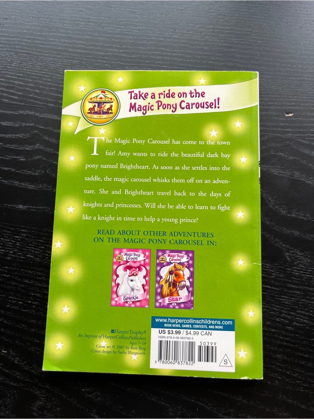 2 Children Books Junie B Jones Party Animal Magic Pony Carousel Brightheart PB - Picture 4 of 16